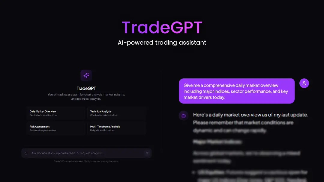 TradeGPT AI Trading Assistant Interface