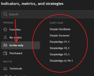 SimpleAlgo in Invite-only scripts